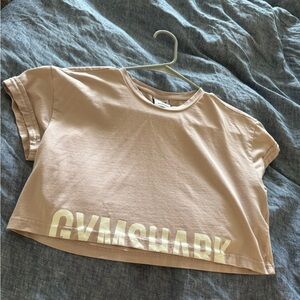 Gymshark Light Pink/Tan Crop Top